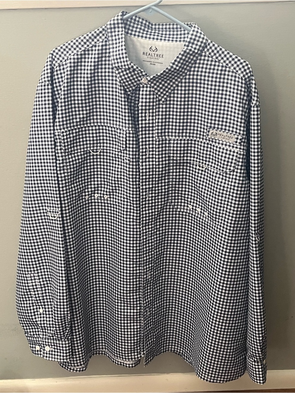 Realtree Fishing Men’s Navy/White Shirt 2XL